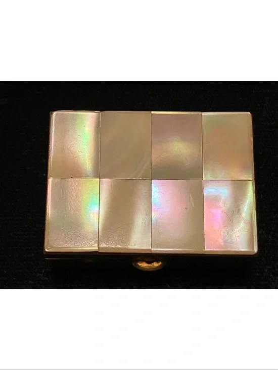New Mother of Pearl Mosaic Compact Pill/Ring Box - Picture 2 of 3